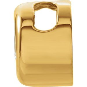 14K Yellow Gold Round 4 Mm Imitation Citrine Birthstone Pendant