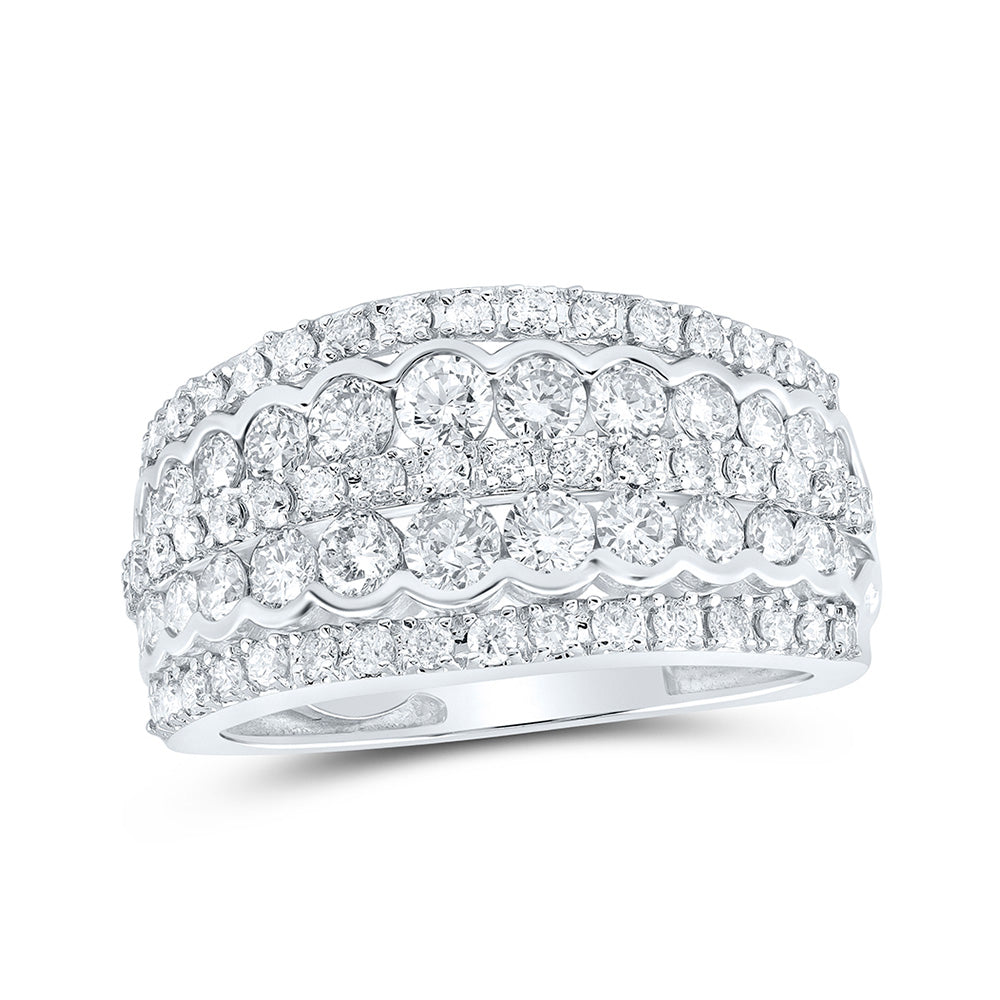 10K White Or Yellow Gold Womens Round Diamond Band Ring, Womens Size: 5-10