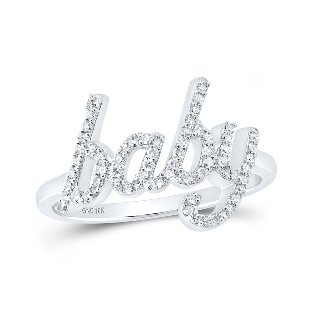 10K Yellow Or White Or Rose Gold Womens Round Diamond BABY Band Ring , Womens Size: 5-10