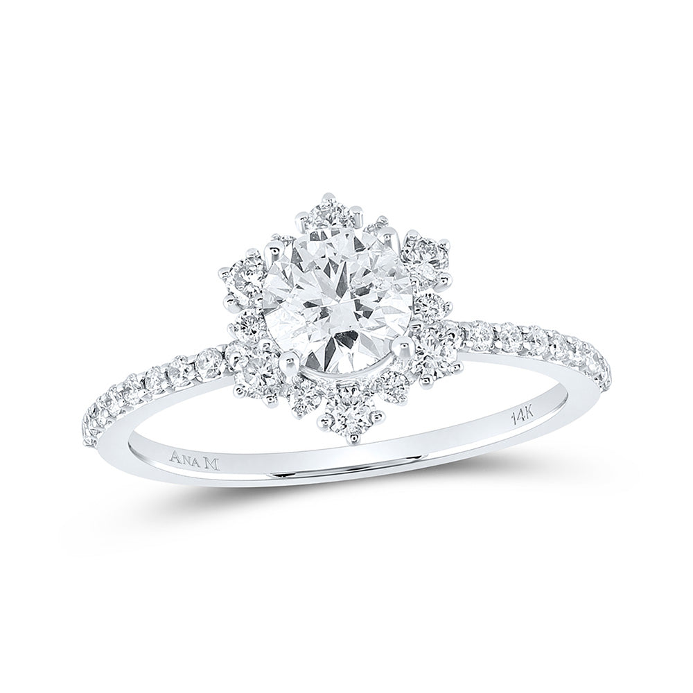 14K White Or Yellow Gold Round Diamond Solitaire Bridal Wedding Engagement Ring , Womens Size: 5-10