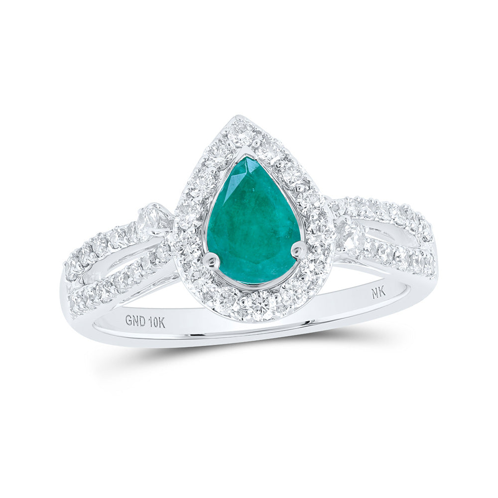 10K Yellow Or White Or Rose Gold Womens Pear Diamond Fashion Ring, Womens Size: 5-10