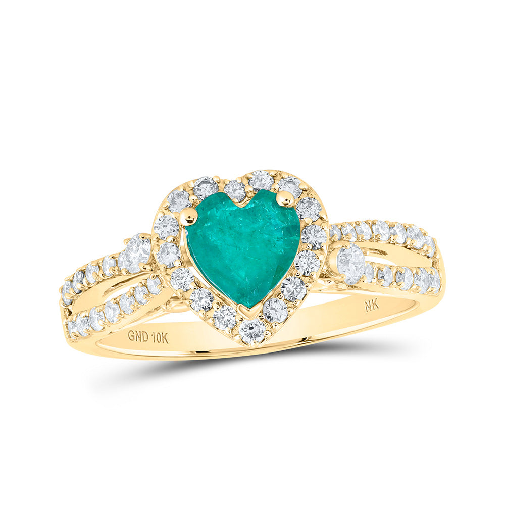 10K Yellow Or White Or Rose Gold Womens Heart Diamond Fashion Ring, Womens Size: 5-10