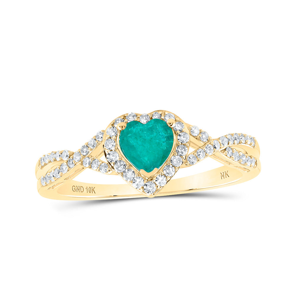 10K Yellow Or White Gold Womens Heart Fashion Ring, Womens Size: 5-10