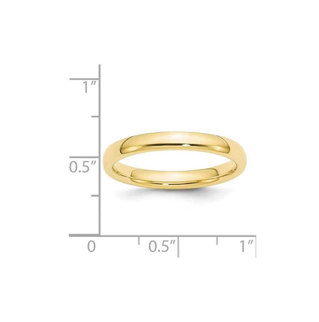 10k Yellow Or White Gold Standard Weight Comfort Fit Wedding Band