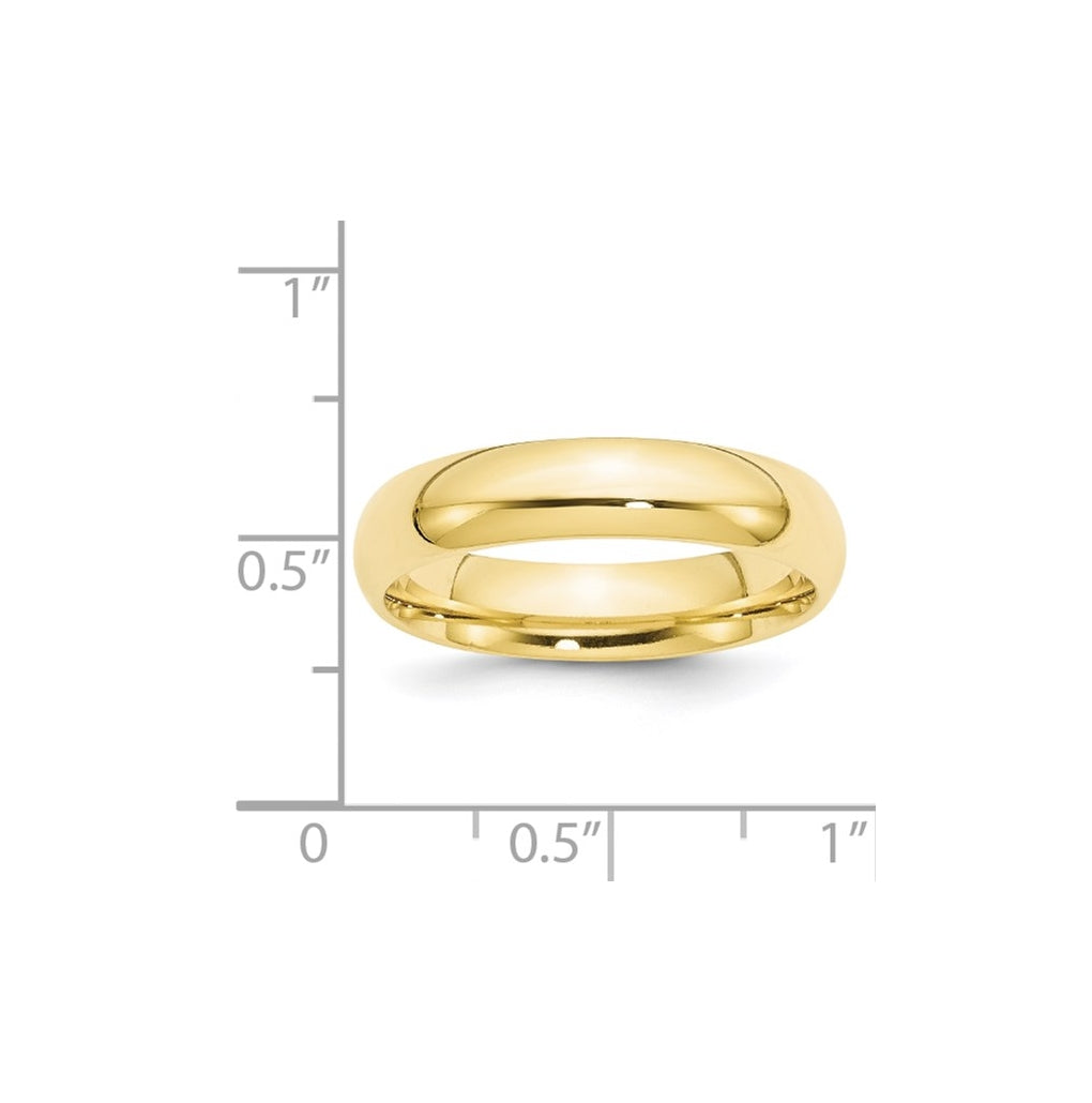 10k Yellow Or White Gold Standard Weight Comfort Fit Wedding Band