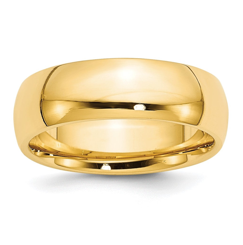 10k Yellow Or White Gold Standard Weight Comfort Fit Wedding Band
