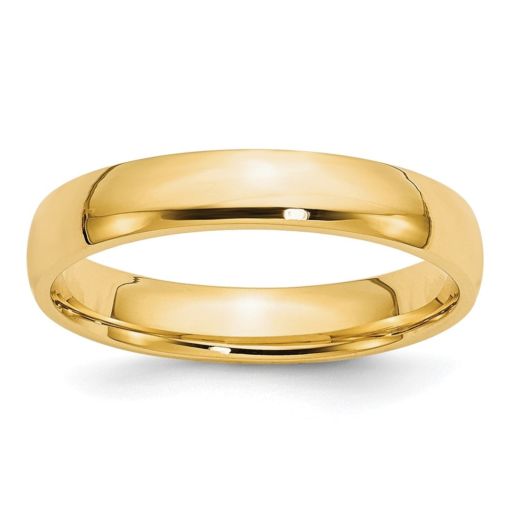 10k Yellow Or White Gold Lightweight Comfort Fit Wedding Band
