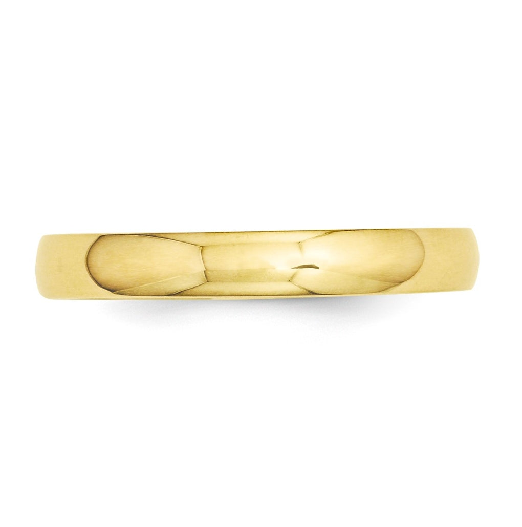 10k Yellow Or White Gold Half Round Wedding Band
