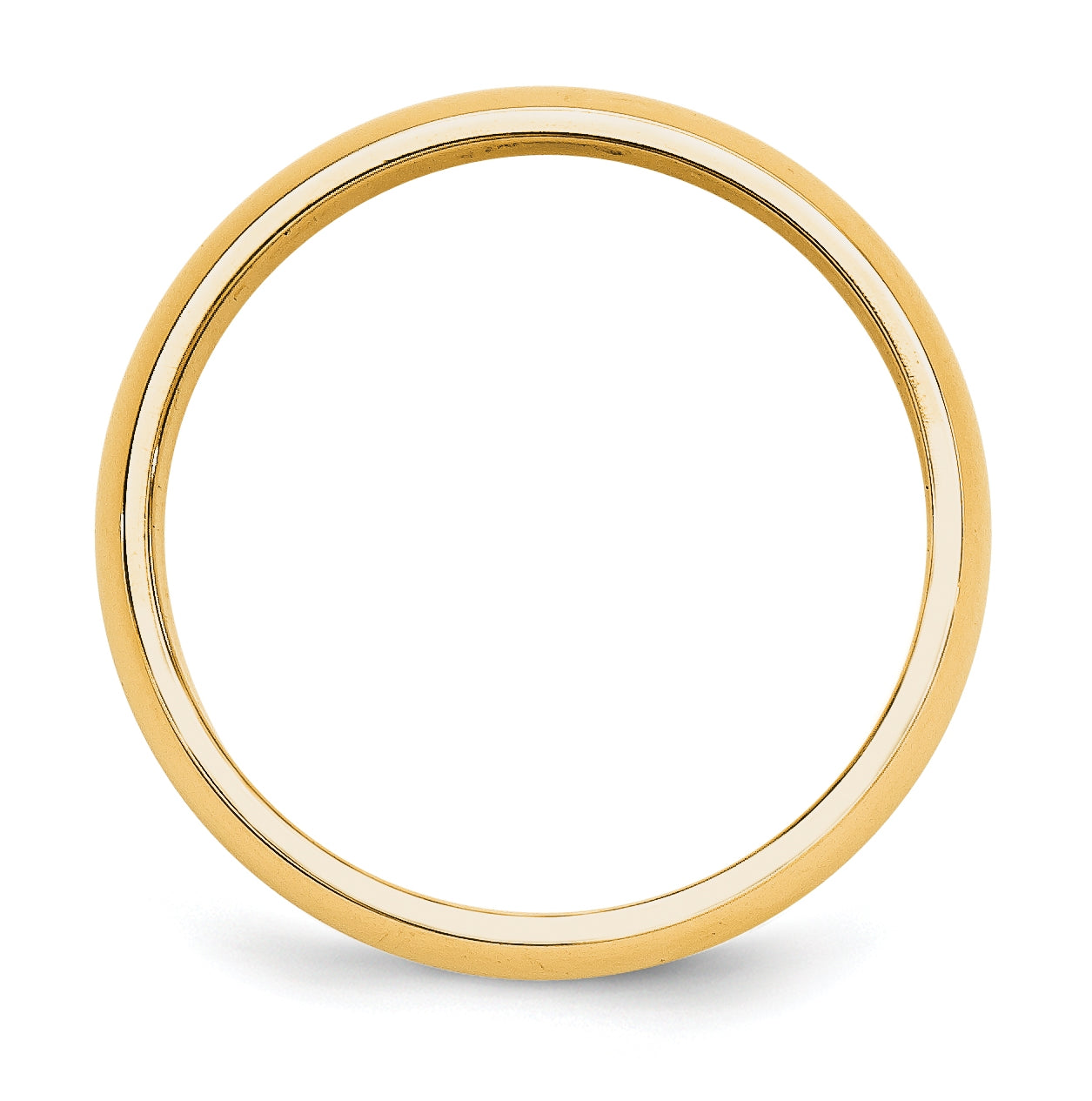 10k Yellow Gold 5mm Half Round Wedding Band Size 5
