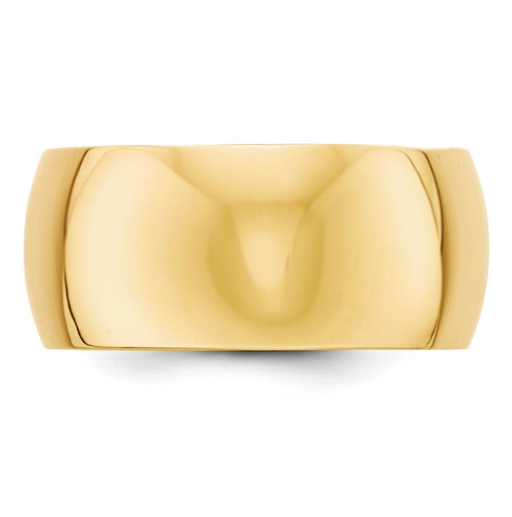 10k Yellow Or White Gold Half Round Wedding Band