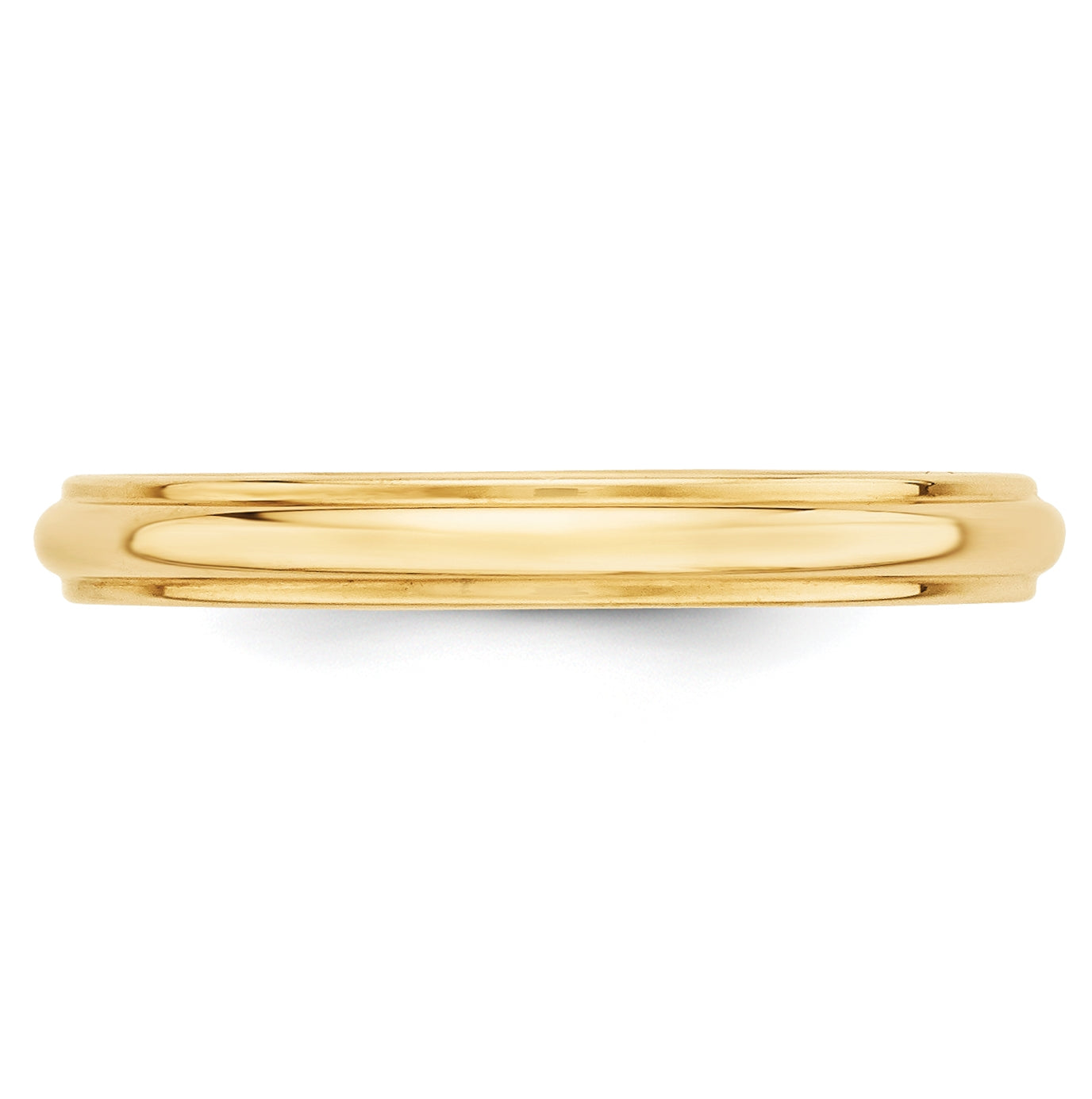 10k Yellow Gold 3mm Half Round with Edge Wedding Band Size 4.5
