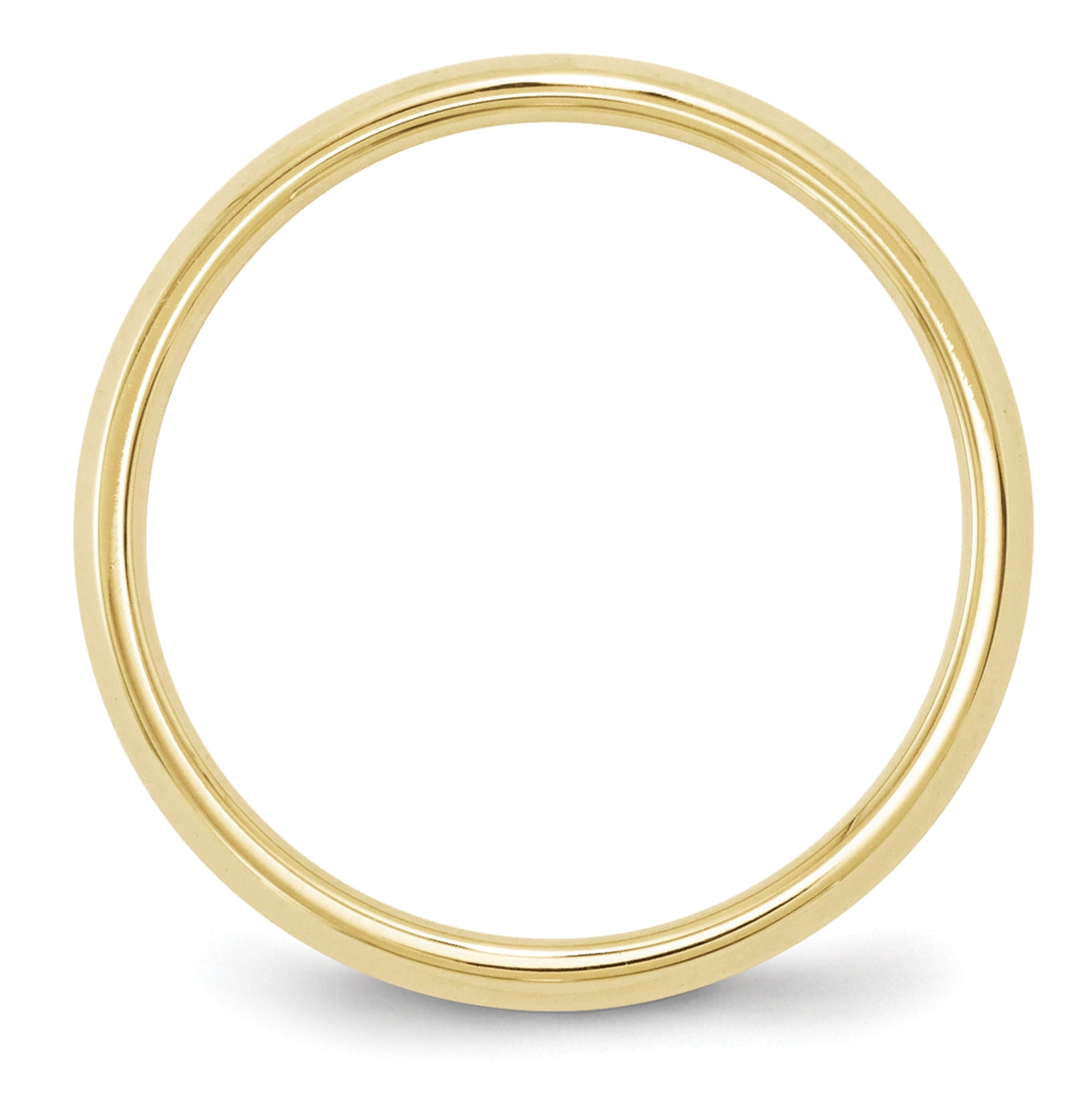 10k Yellow Gold 2.5mm Knife Edge Comfort Fit Wedding Band Size 4.5
