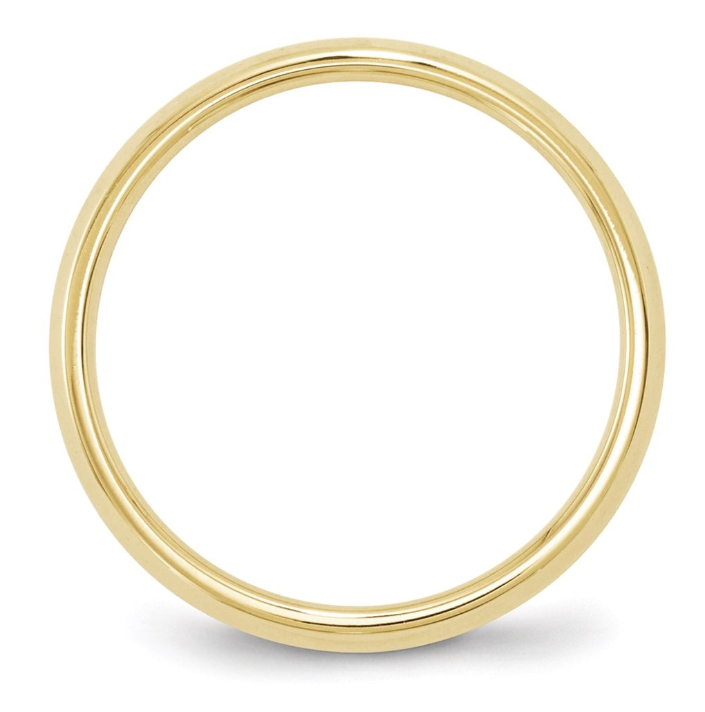 10k Yellow Gold 2.5mm Knife Edge Comfort Fit Wedding Band Size 4