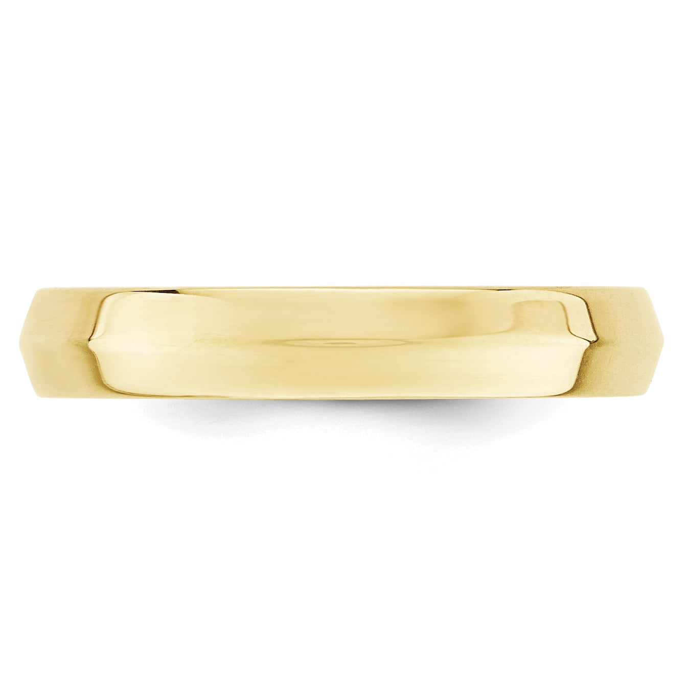 10k Yellow Gold 4mm Knife Edge Comfort Fit Wedding Band Size 4.5