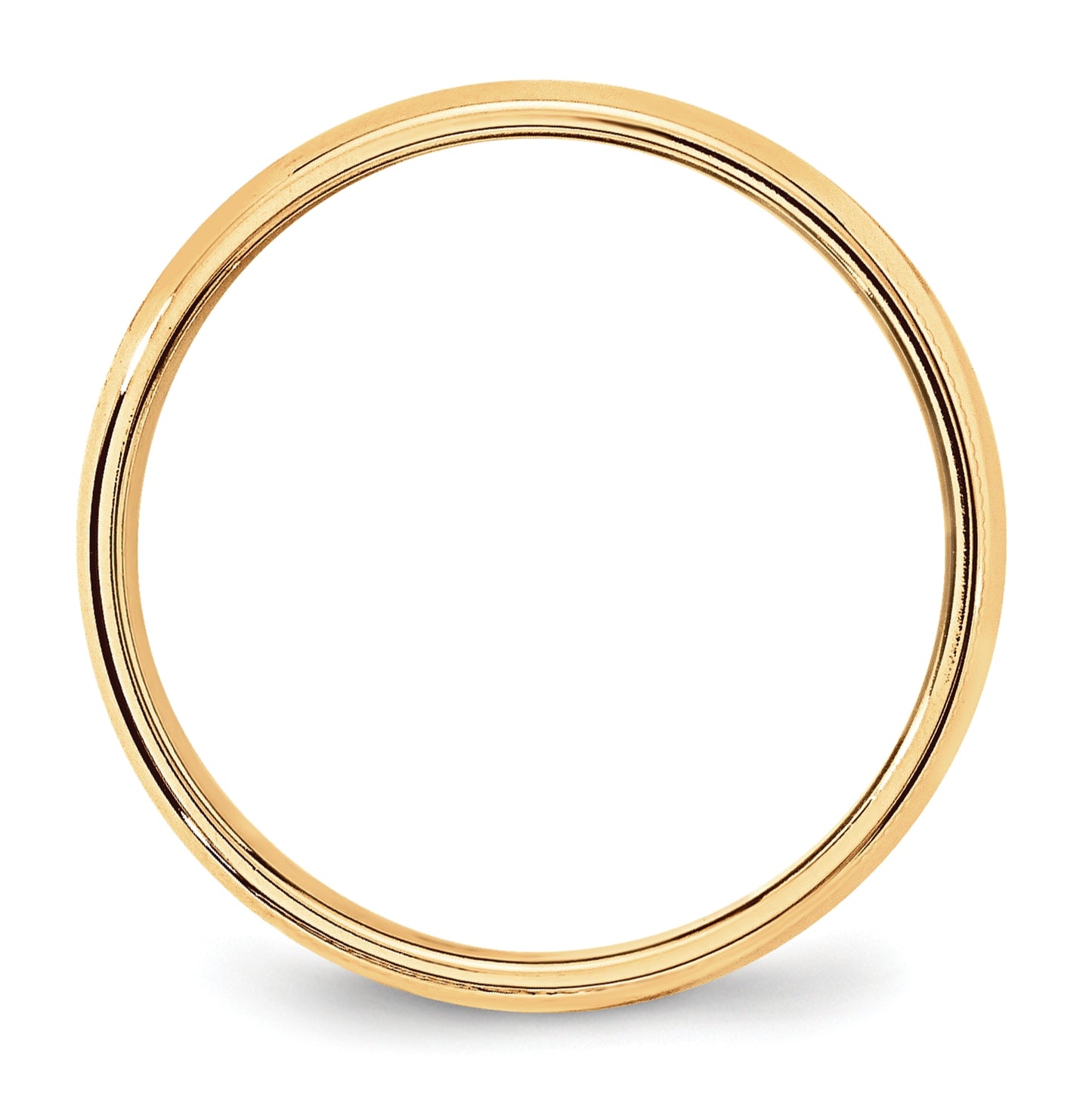 10k Yellow Gold 6mm Milgrain Half Round Wedding Band Size 5