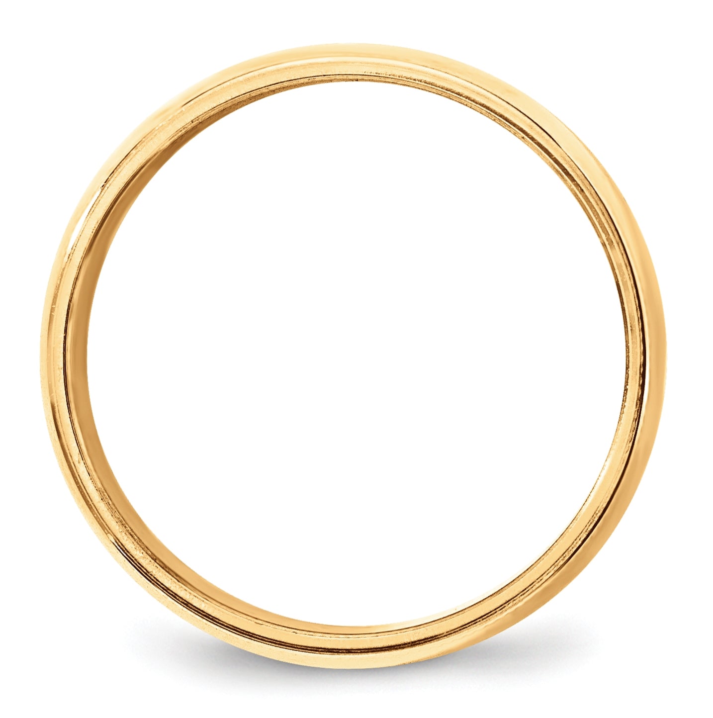 10k Yellow Gold 8mm Milgrain Half Round Wedding Band Size 4.5