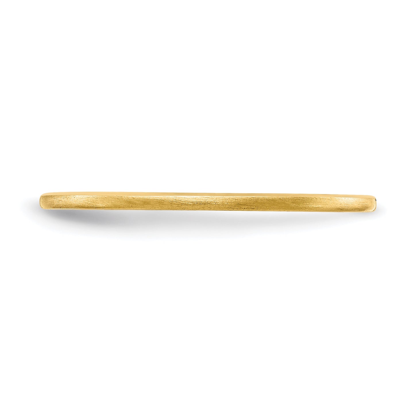 10K Yellow Or White Or Rose Gold 1.2mm Half Round Satin Stackable Band Size 4.5