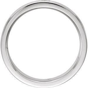 14K White Gold 6 Mm Polished Grooved Band Size 13