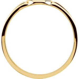 14K Yellow Gold 4 Oval 7.25 X 5.84 Mm Brush Polished Signet Ring Size 4