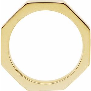 14K Yellow Gold Geometric Band Size 12