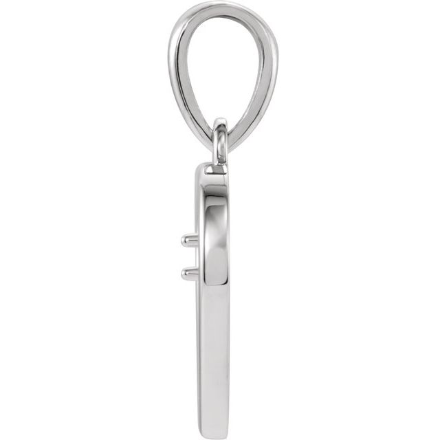 10K White Gold Round 1.5Mm :: 0.015 Ct Polished Heart Pendant Mounting