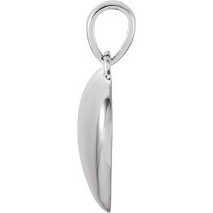 Sterling Silver 20.1 X 16 Mm Polished 1/10 Ct Natural Diamond Heart Pendant
