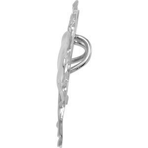 14K White Gold 27.3 X 42.2 Mm Polished Standardbred Trotter Pendant