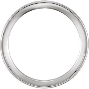Platinum 4 Mm Polished Flat Band Size 7