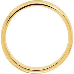 14K Yellow Gold Grooved Design Band Size 11