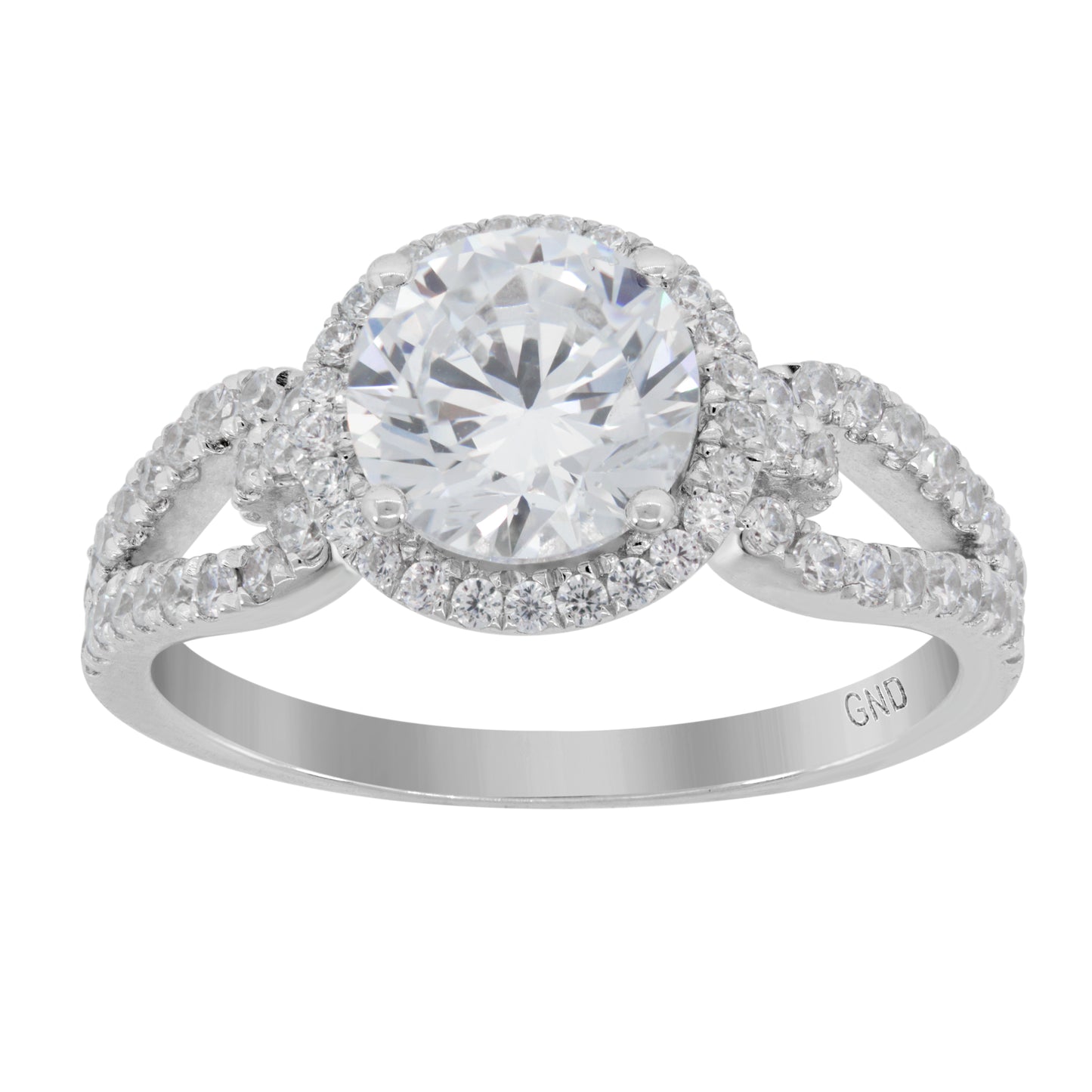Sterling Silver Womens Cubic Zirconia Sizes 6-9 Round Center Stone Bridal Wedding Anniversary Engagement Ring Band
