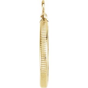 Sterling Silver & 14K Yellow Gold-Filled 19x1.5 mm Polished Screw-Top Coin Edge Coin Frame Bezel Dangle
