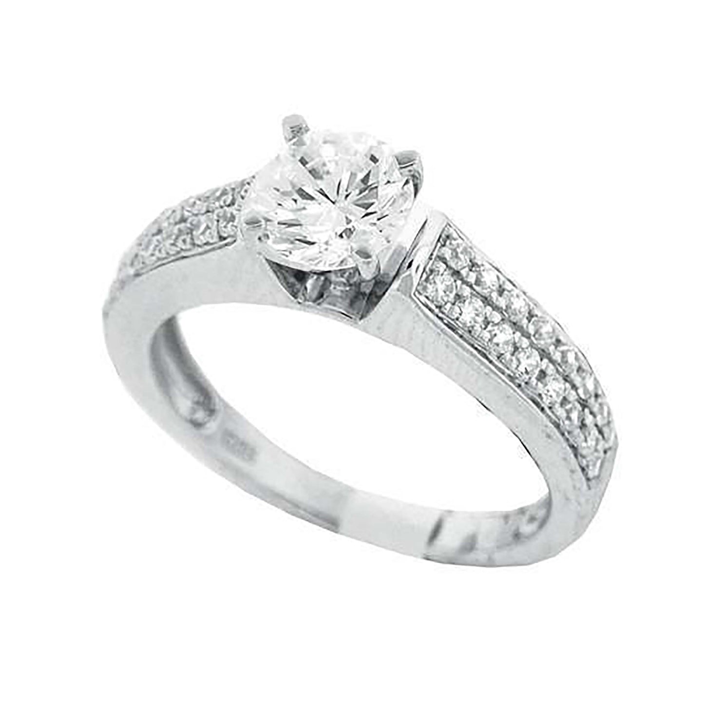 Sterling Silver Womens Cubic Zirconia Sizes 6 To 9 Square Head Bridal Wedding Anniversary Engagement Ring Band