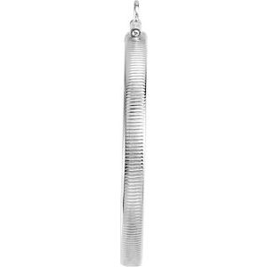 Sterling Silver 38.2x2.8 mm Polished Screw-Top Coin Edge Coin Frame Bezel Dangle