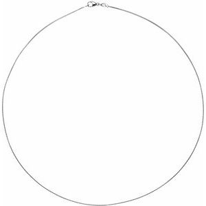 Rhodium-Plated Sterling Silver Lobster Clasp Diamond-Cut Box Chain, Length: 20 In, Width: .8 Mm