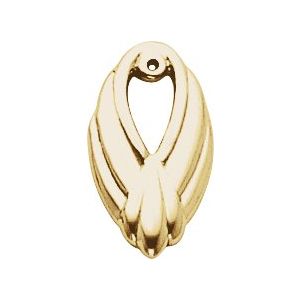 14K Yellow Gold Each Polished Freeform Earring Jacket