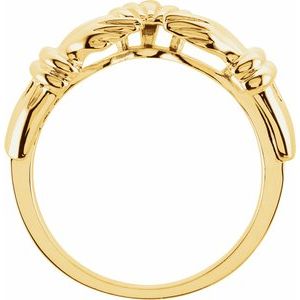 14K Yellow Gold Polished Enhancer Size 7