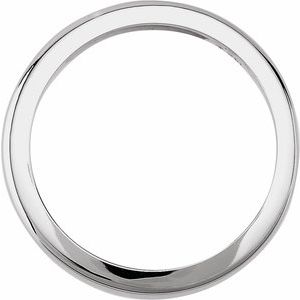 14K White Gold #7 Tapered Bomb Solstice Solitaire Matching Band for .40-.65 CT Size 6