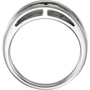 14K White Gold Polished Freeform Ring Size 6