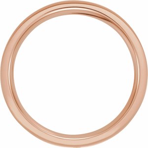 14K Rose/White Gold 6 Mm Polished Comfort-Fit Band Size 10