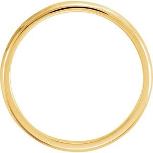 14K Yellow Or White Or Rose Gold Or Platinum 2 Mm Polished Half Round Band With Hammer Finish