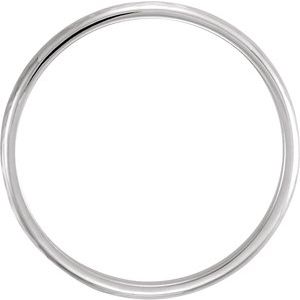 14K Yellow Or White Or Rose Gold Or Platinum 2 Mm Polished Half Round Band With Hammer Finish