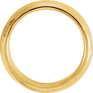 18K Yellow Or White Or Rose Gold Comfort-Fit Half Round Band