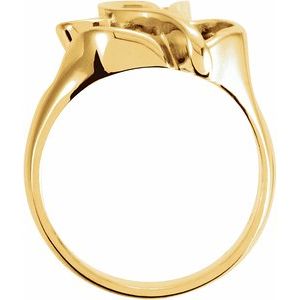 14K Yellow Gold Polished Freeform Ring Size 6