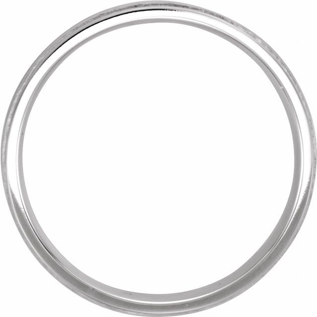 Sterling Silver 8 Mm Polished Milgrain Comfort-Fit Flat Band, Size 10