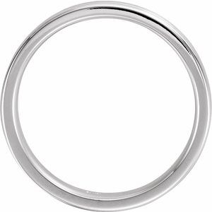 14K White/Yellow/White Gold Comfort-Fit Grooved Band Size 9.5