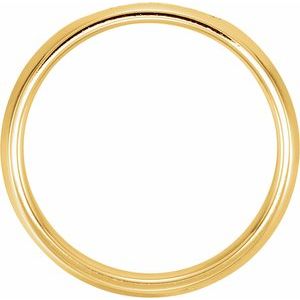 14K Yellow Gold 1/10 CTW Natural Diamond Knife-Edge Comfort-Fit Band Size 8