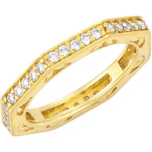 14K Yellow Gold Round 1.5 Mm G-H Si2-Si3 1/2 Ctw Natural Diamond Eternity Band Size 6