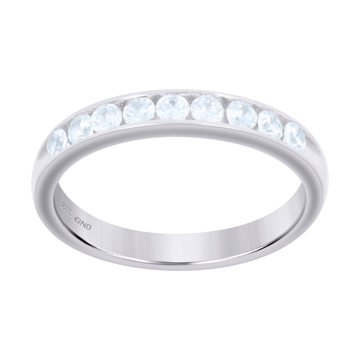 Sterling Silver Womens Cubic Zirconia Sizes 7 To 11 Bridal Wedding Anniversary Engagement Ring Band