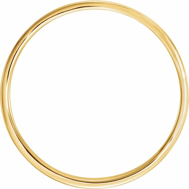 14K Yellow Gold 4 Mm Polished Standard-Fit Flat Band With Hammer Finish, Size 9.5