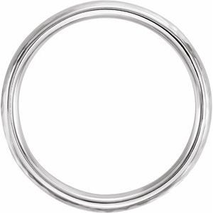 14K Yellow Or White Or Rose Gold 4 Mm Polished Half Round Band With Hammer Finish